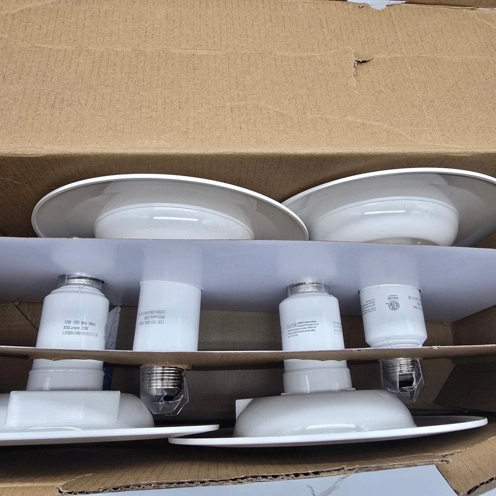 Jolux 4-Pack 5/6 Inch LED Recessed Lighting Retrofit Can Lights 12W 800LM 2700K
